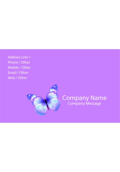 Purple Butterfly Business Card